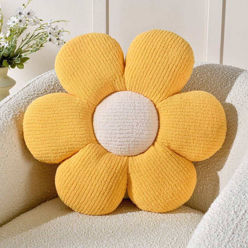 3779 Flower Shaped Pillows Cute Flower Floor Pillows for Home Decor Accent